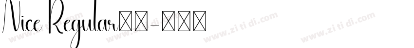 Nice Regular字体字体转换